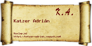 Katzer Adrián névjegykártya
